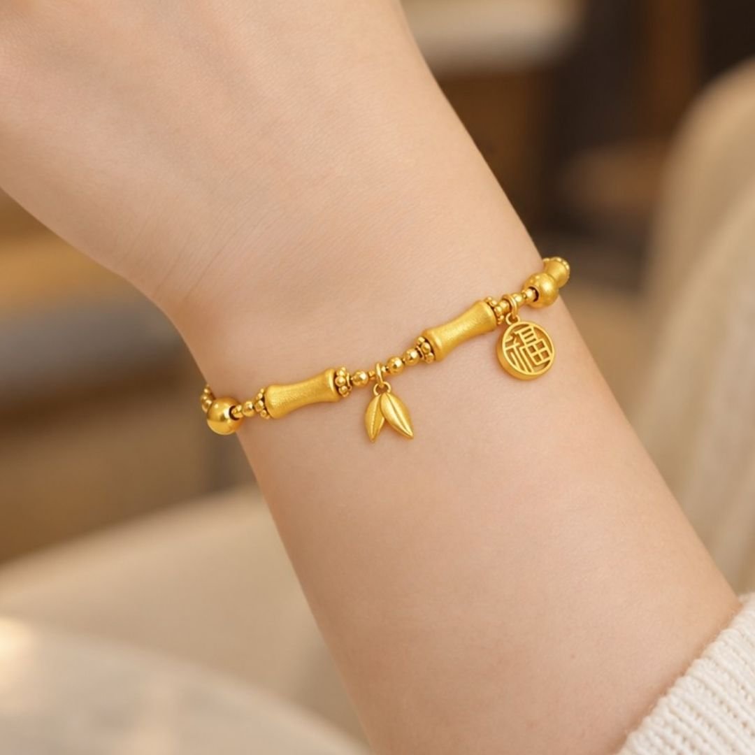 999 Gold Bountiful Bamboo Bracelet