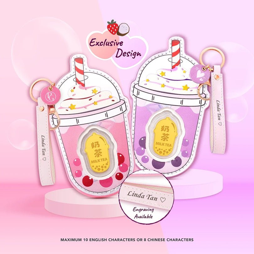 999 Gold Bubble Tea Keychain (For TikTok)