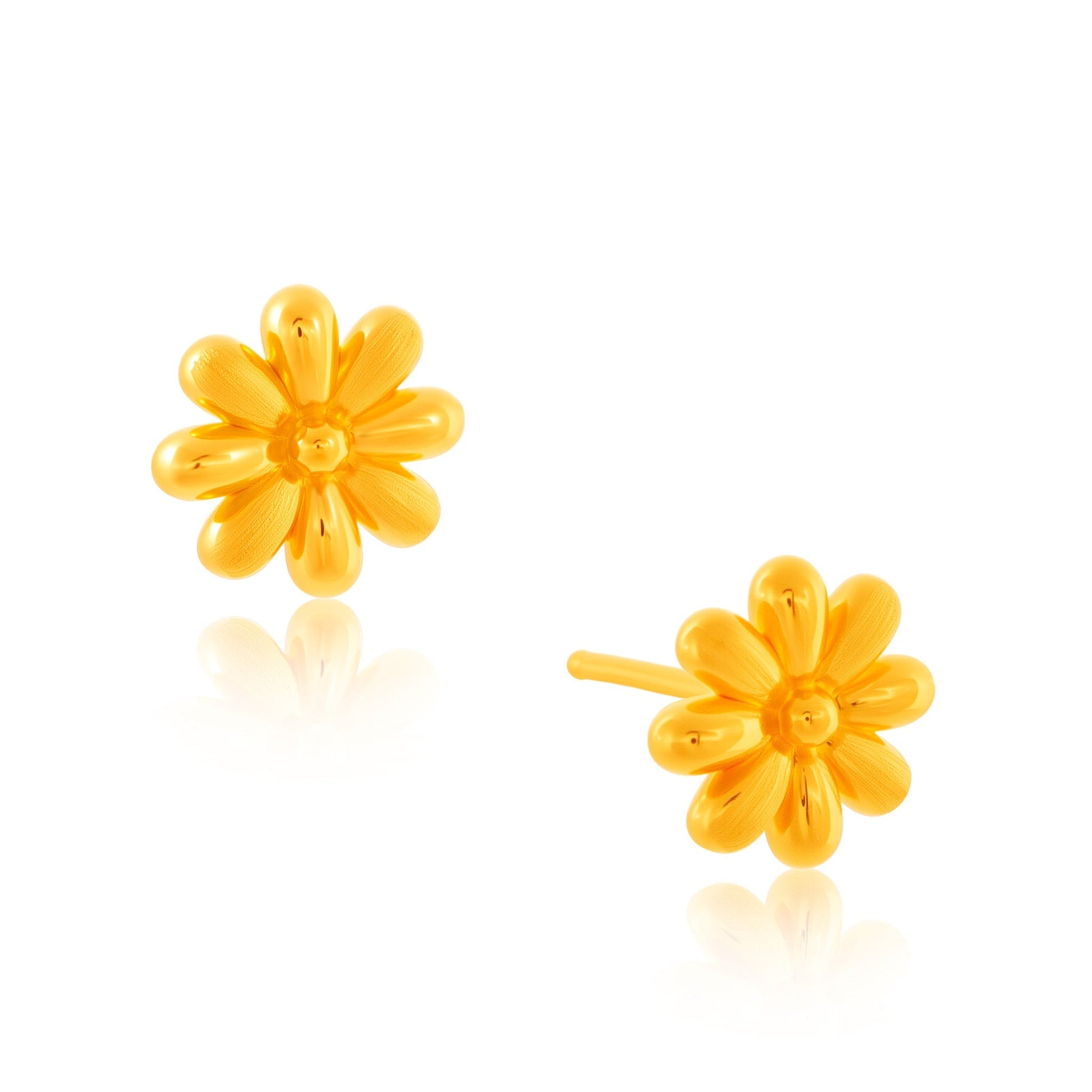 999 Gold Daisy Earrings