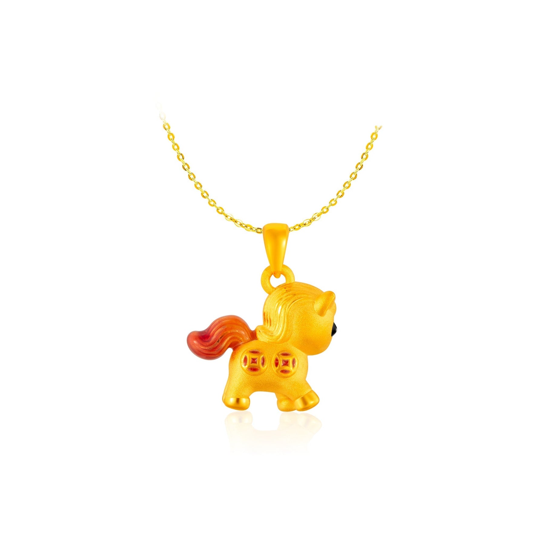 999 Gold 马运亨通 Fiery Horse Pendant
