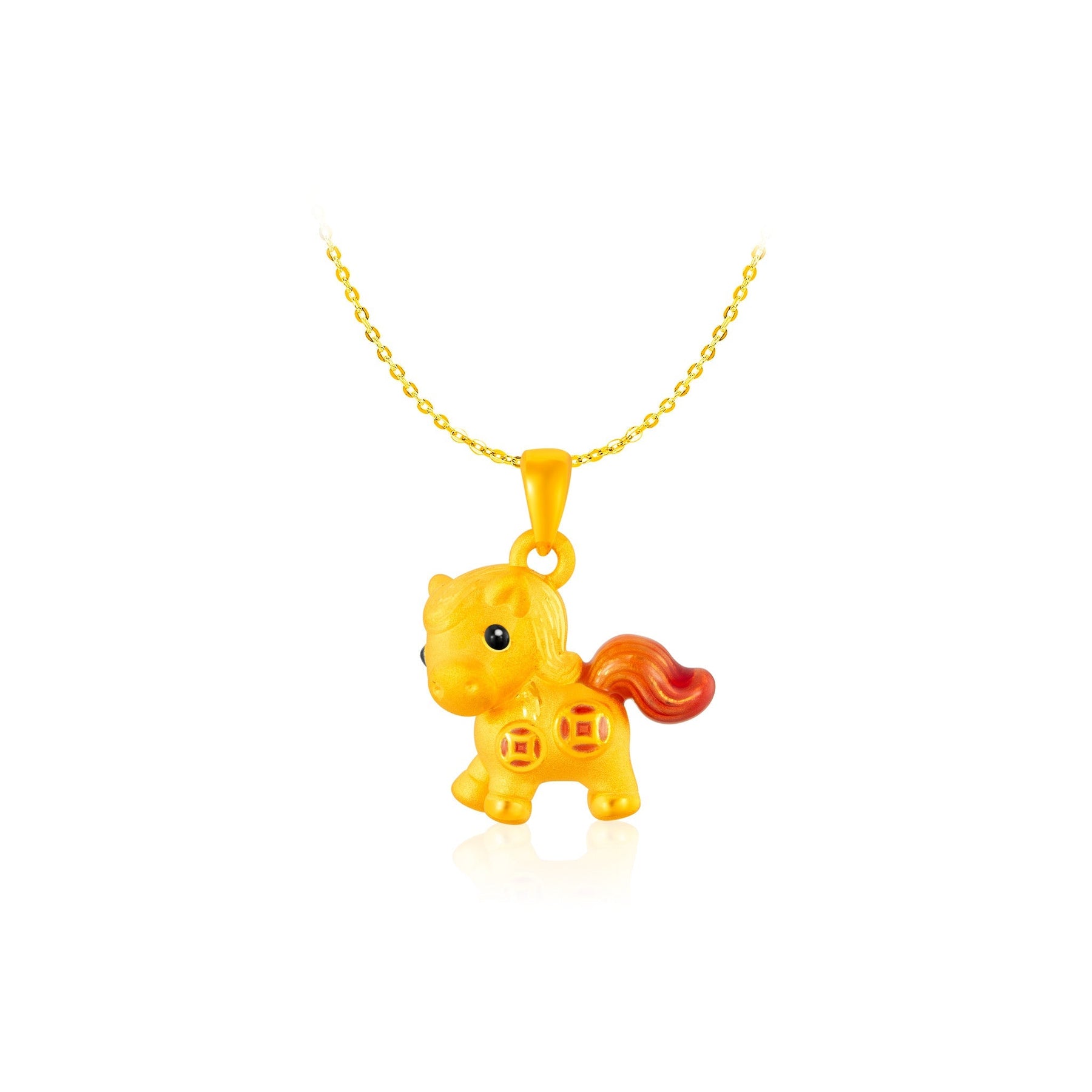 999 Gold 马运亨通 Fiery Horse Pendant