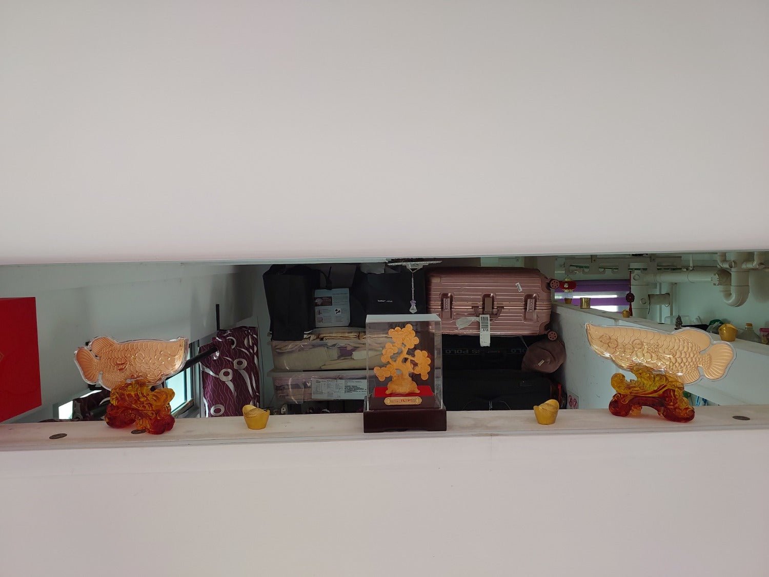 999 Gold Fortune Arowana Figurine 招财金龙