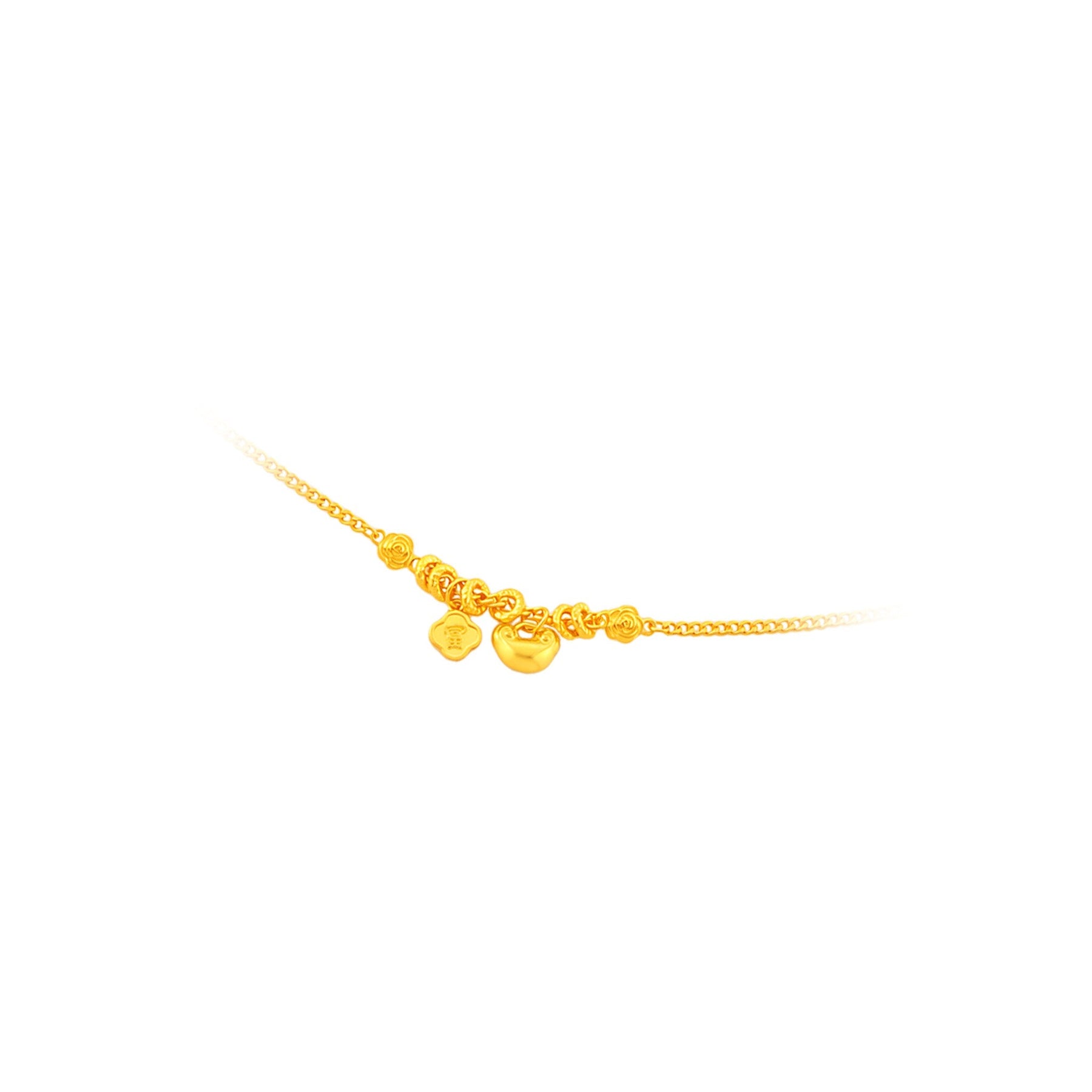 999 Gold Fortune Lock Bracelet (财禄盈门)