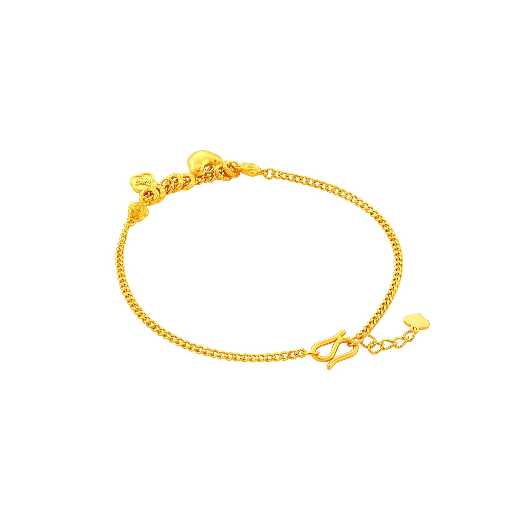 999 Gold Fortune Lock Bracelet (财禄盈门)