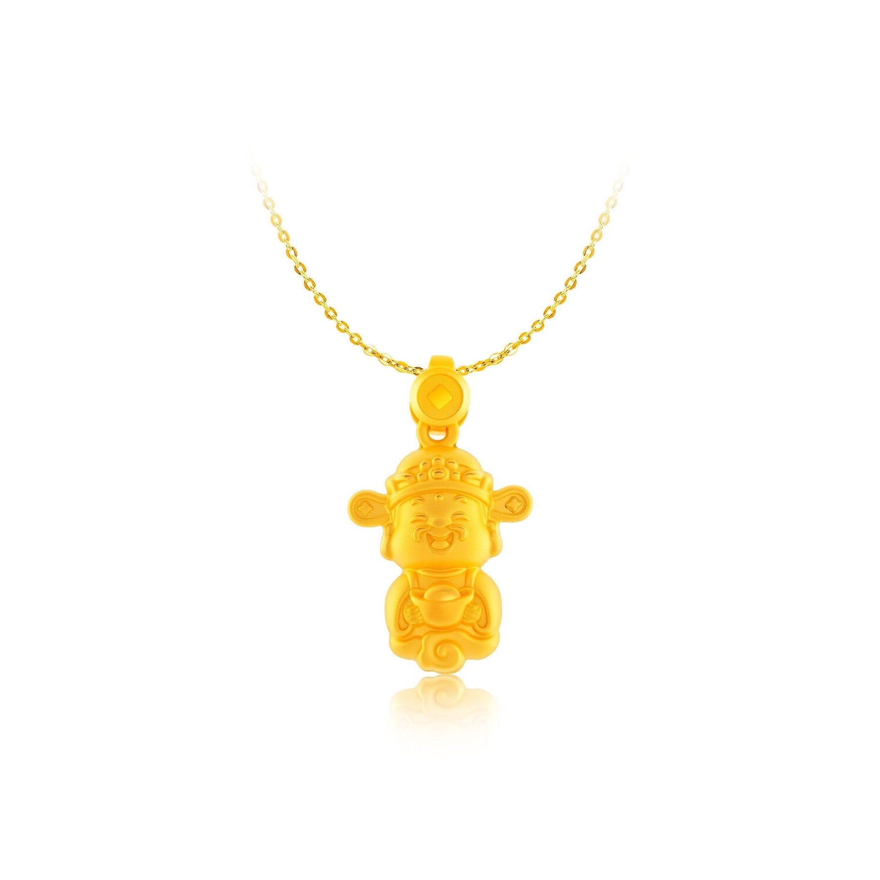 999 Gold God Of Wealth Pendant (财神爷)