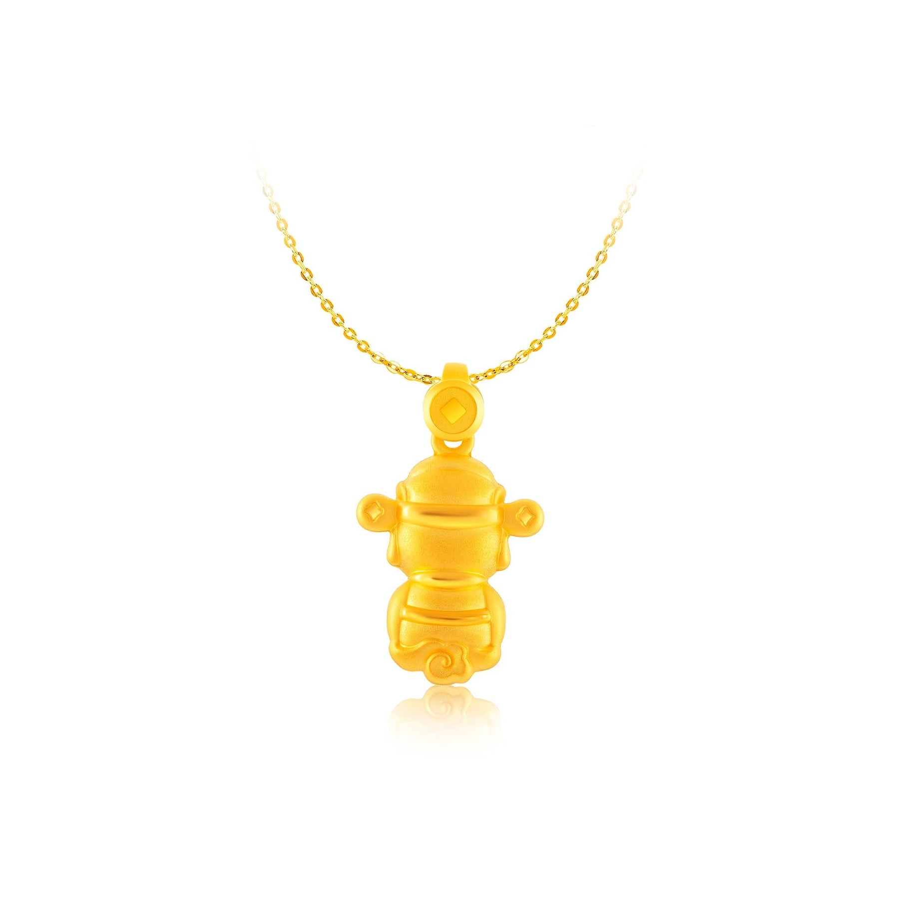 999 Gold God Of Wealth Pendant (财神爷)