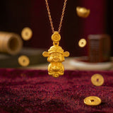 999 Gold God Of Wealth Pendant (财神爷)