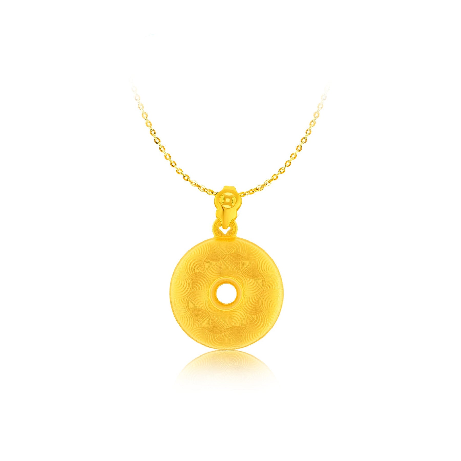 999 Gold Golden Guardian Buckle Pendant