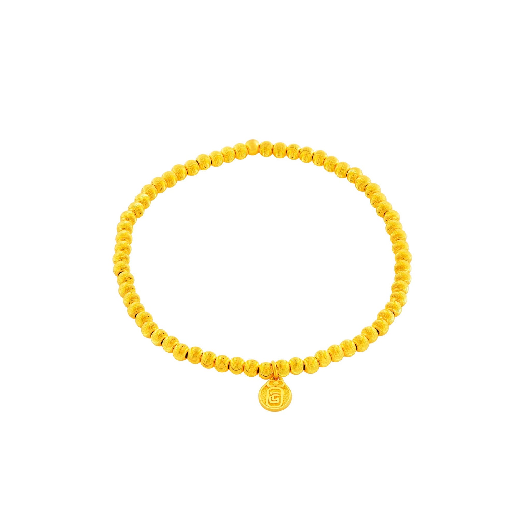 999 Gold Golden Sphere Bracelet