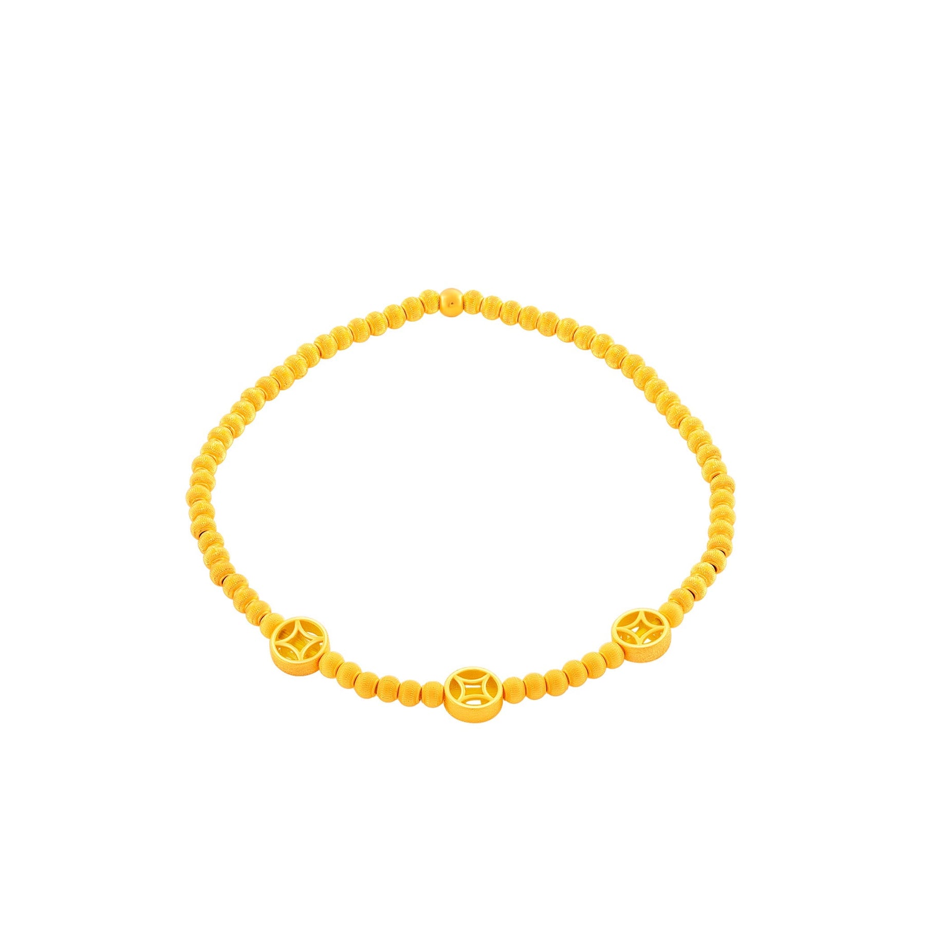 999 Gold Golden Sphere Bracelet