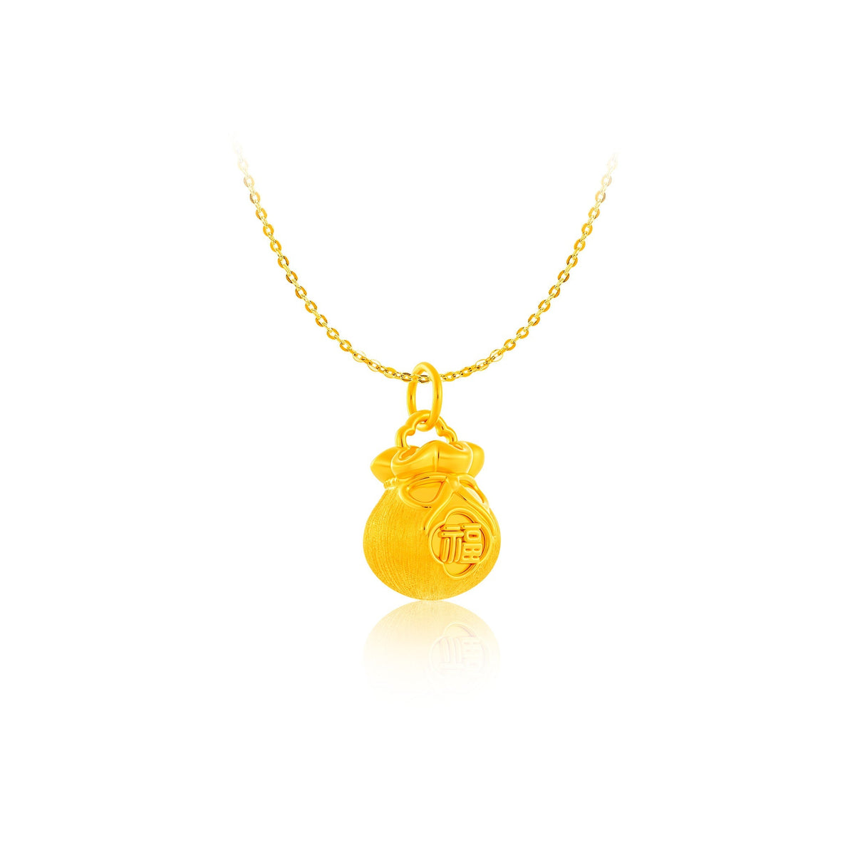 999 Gold Golden Wealth Bag Pendant