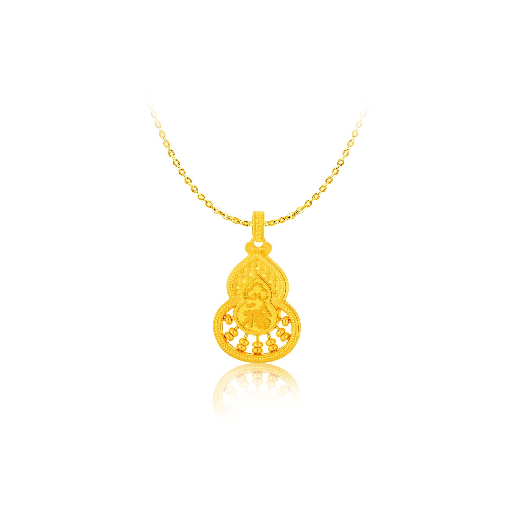 999 Gold Heavenly Gourd Abacus Pendant
