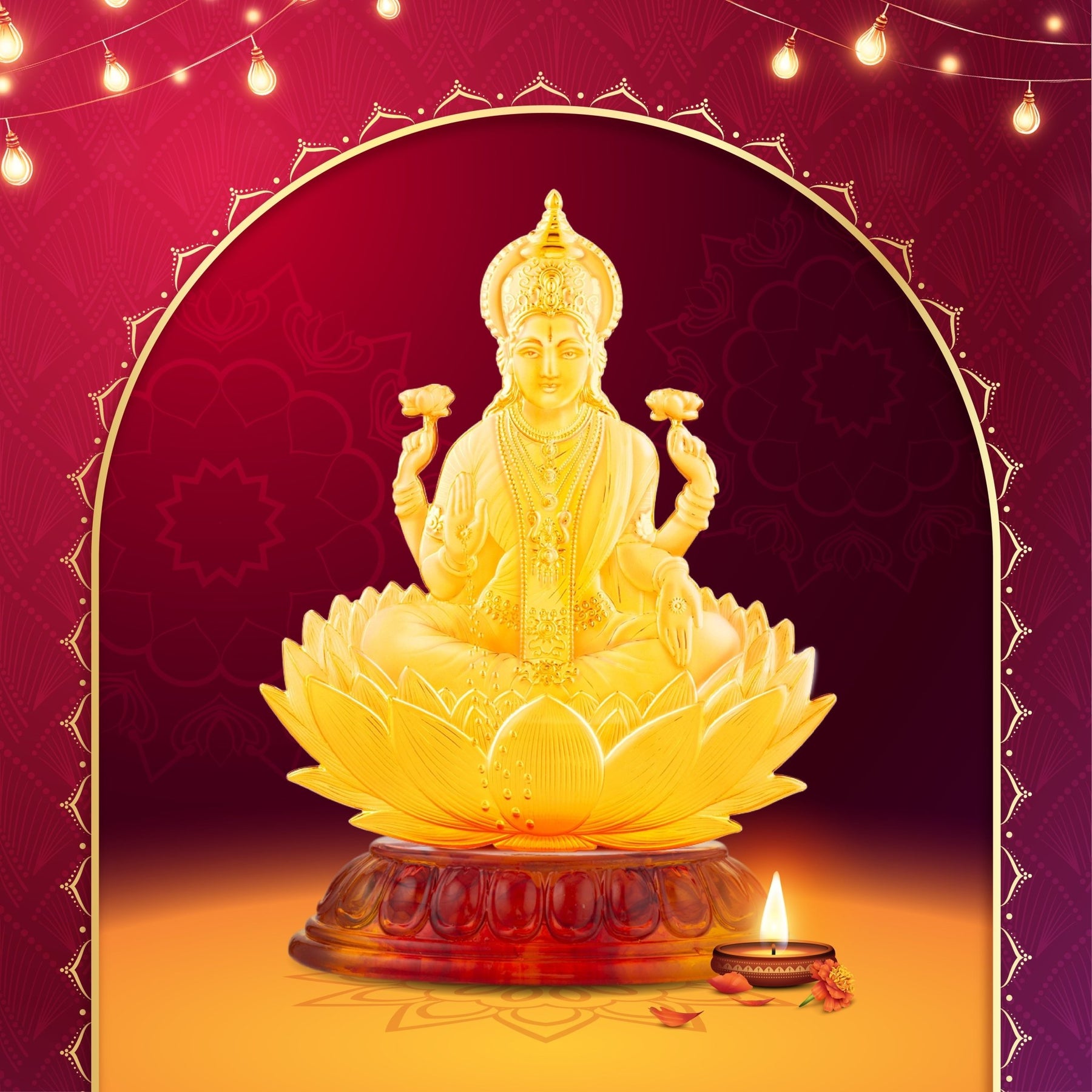 999 Gold Lord Ganesha Figurine