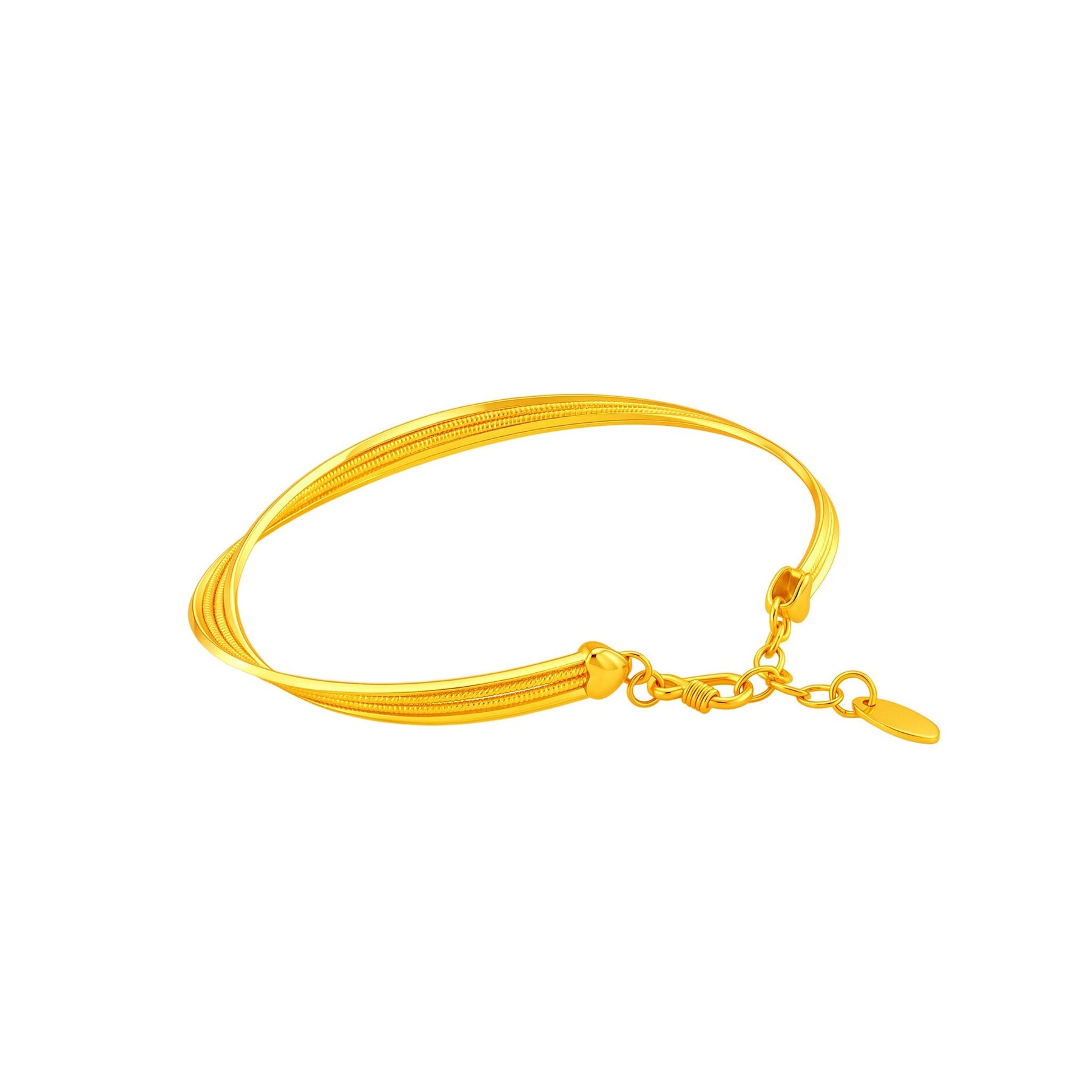 999 Gold Lumi Line Bangle