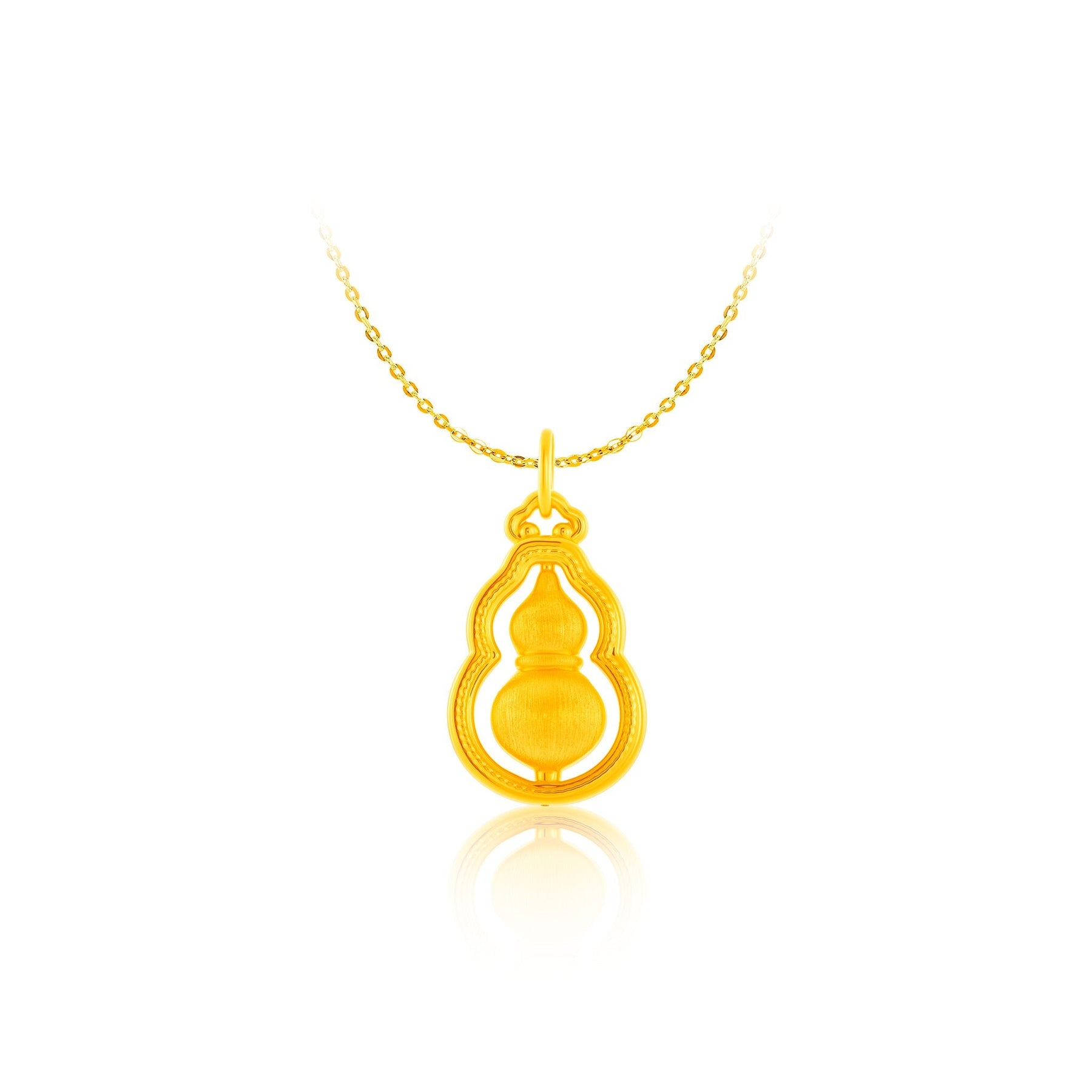 999 Gold Luxe Gourd Pendant