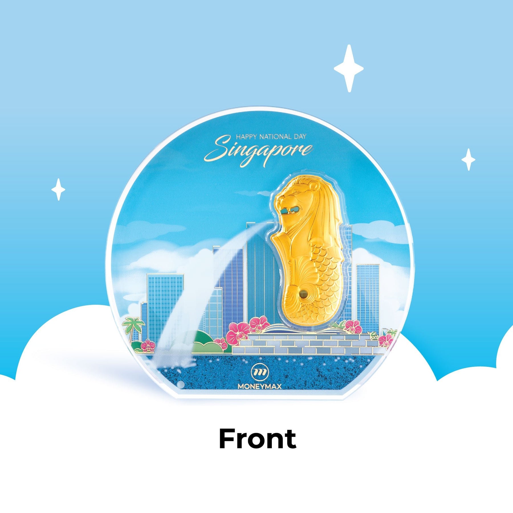 999 Gold Merlion Display