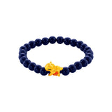 999 Gold Mini Horse 马到功成 with Auspicious Beads Bracelet