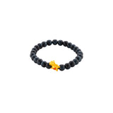 999 Gold Mini Horse 马到功成 with Auspicious Beads Bracelet