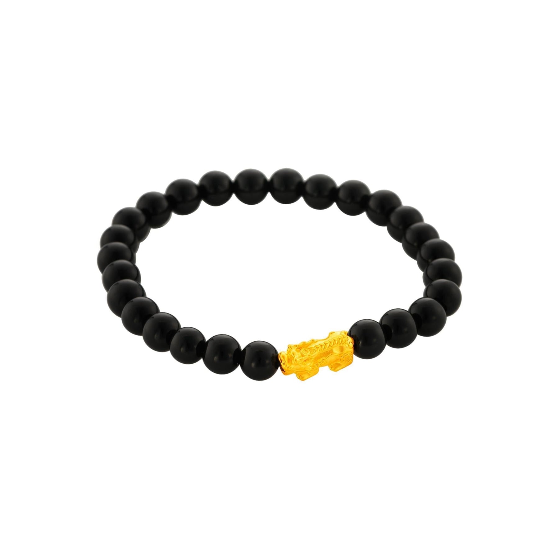 999 Gold Mini Pixiu 貔貅 with Auspicious Beads Bracelet
