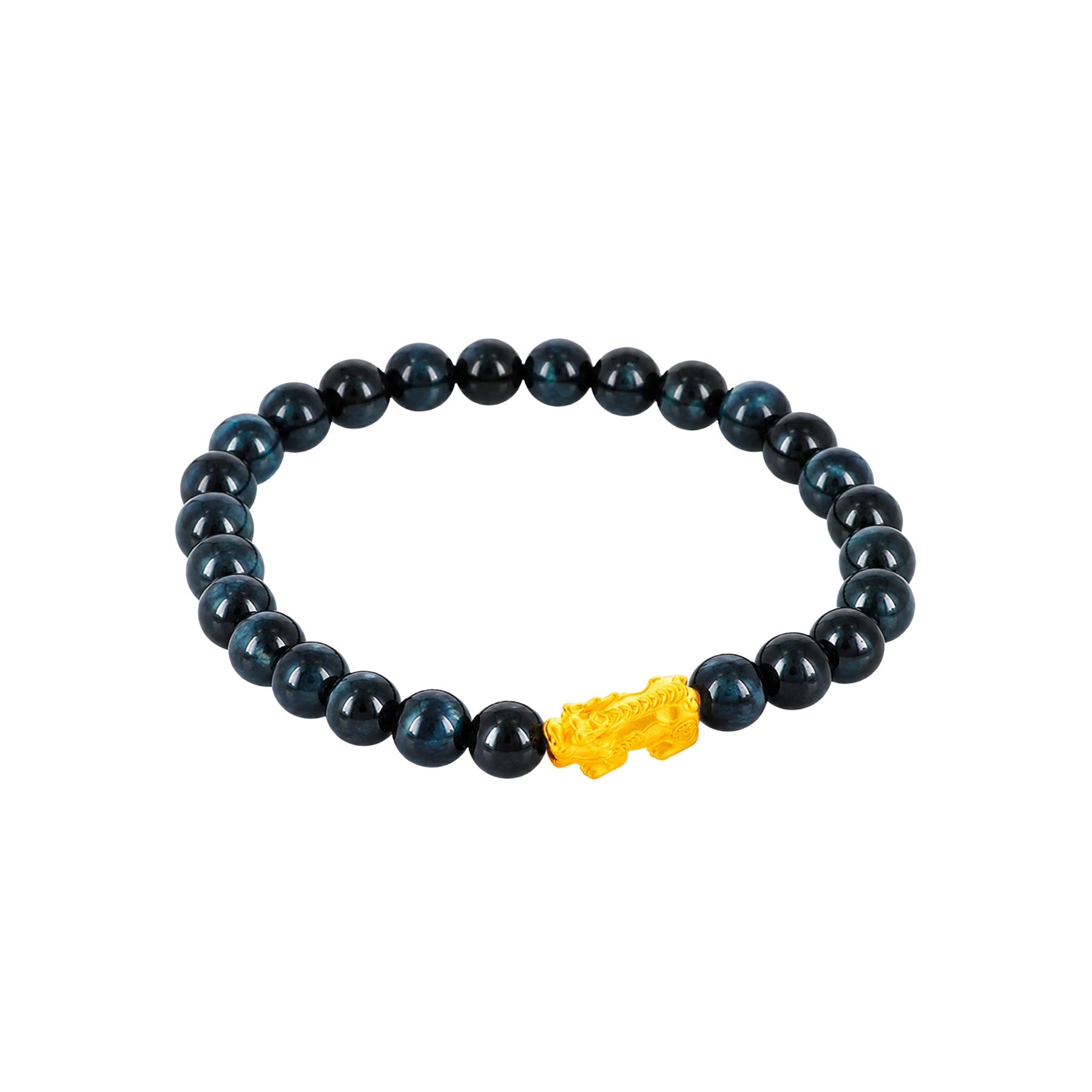 999 Gold Mini Pixiu 貔貅 with Auspicious Beads Bracelet