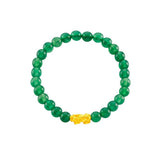 999 Gold Mini Pixiu 貔貅 with Auspicious Beads Bracelet