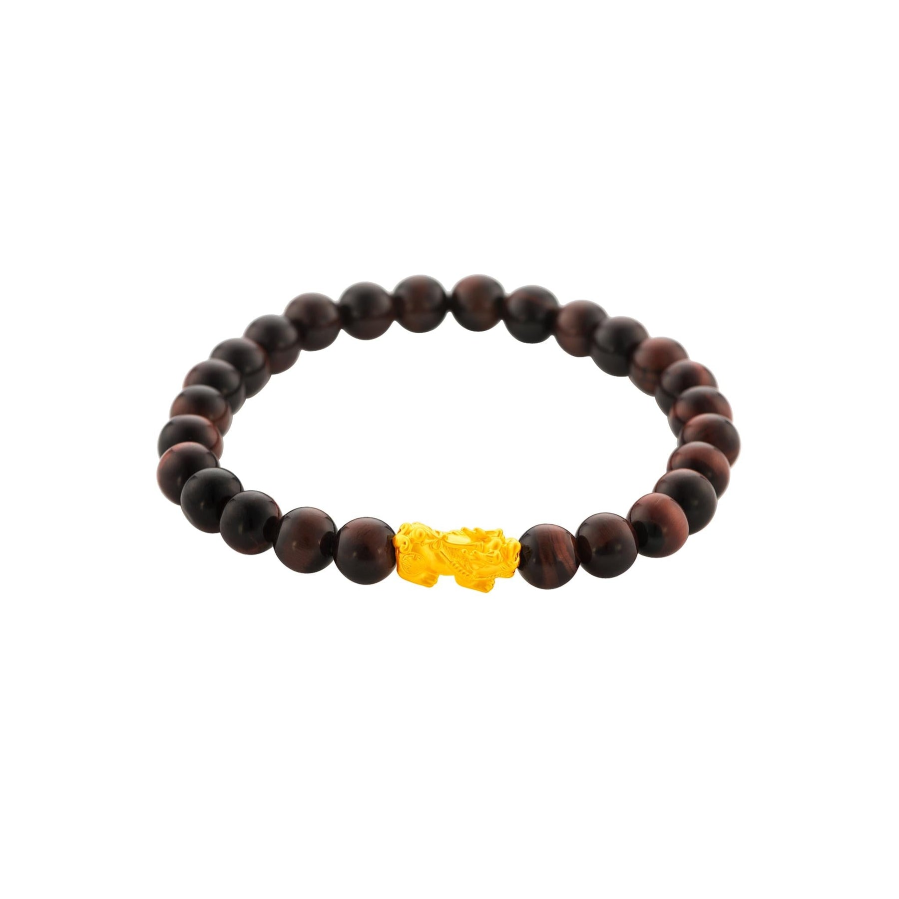 999 Gold Mini Pixiu 貔貅 with Auspicious Beads Bracelet