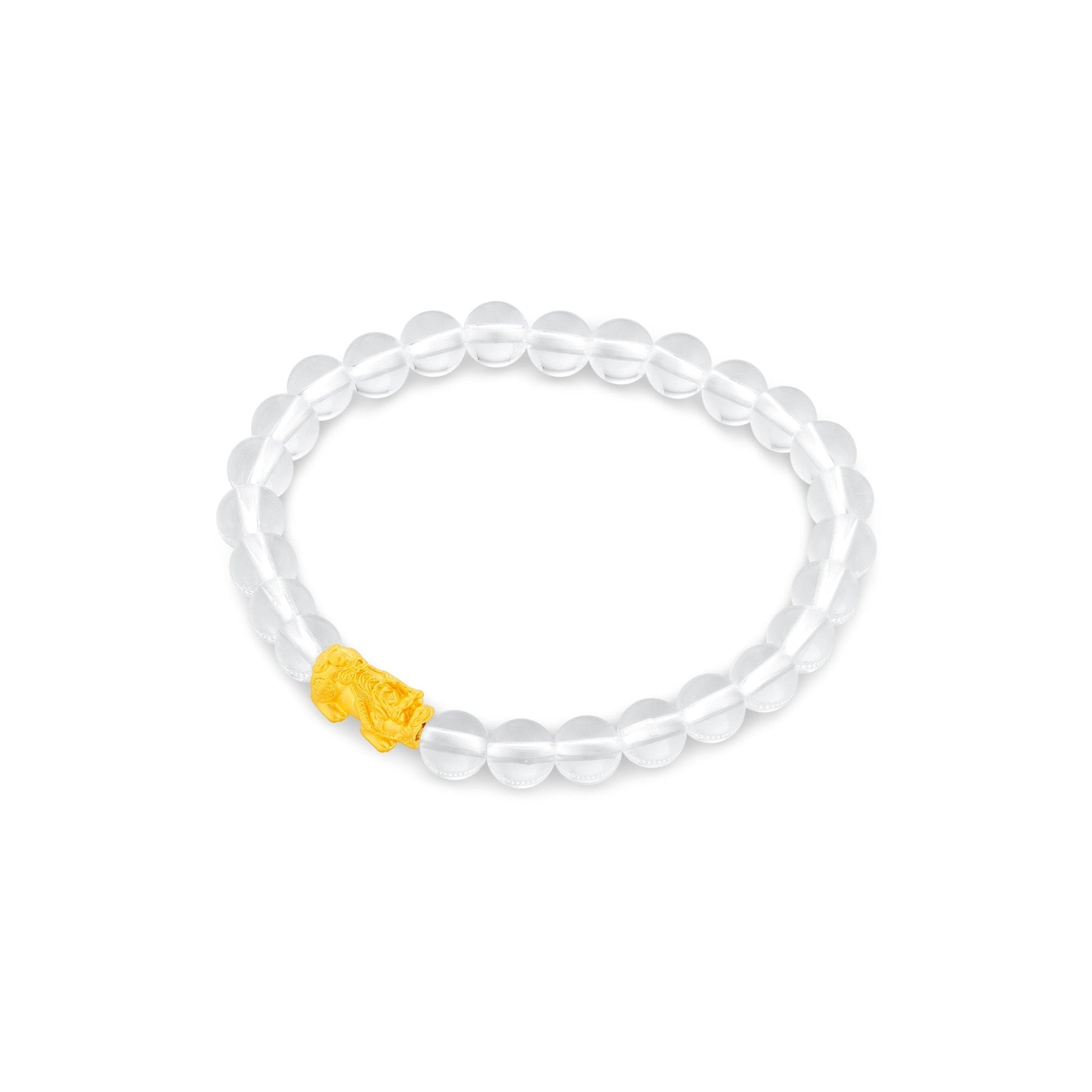 999 Gold Mini Pixiu 貔貅 with Auspicious Beads Bracelet
