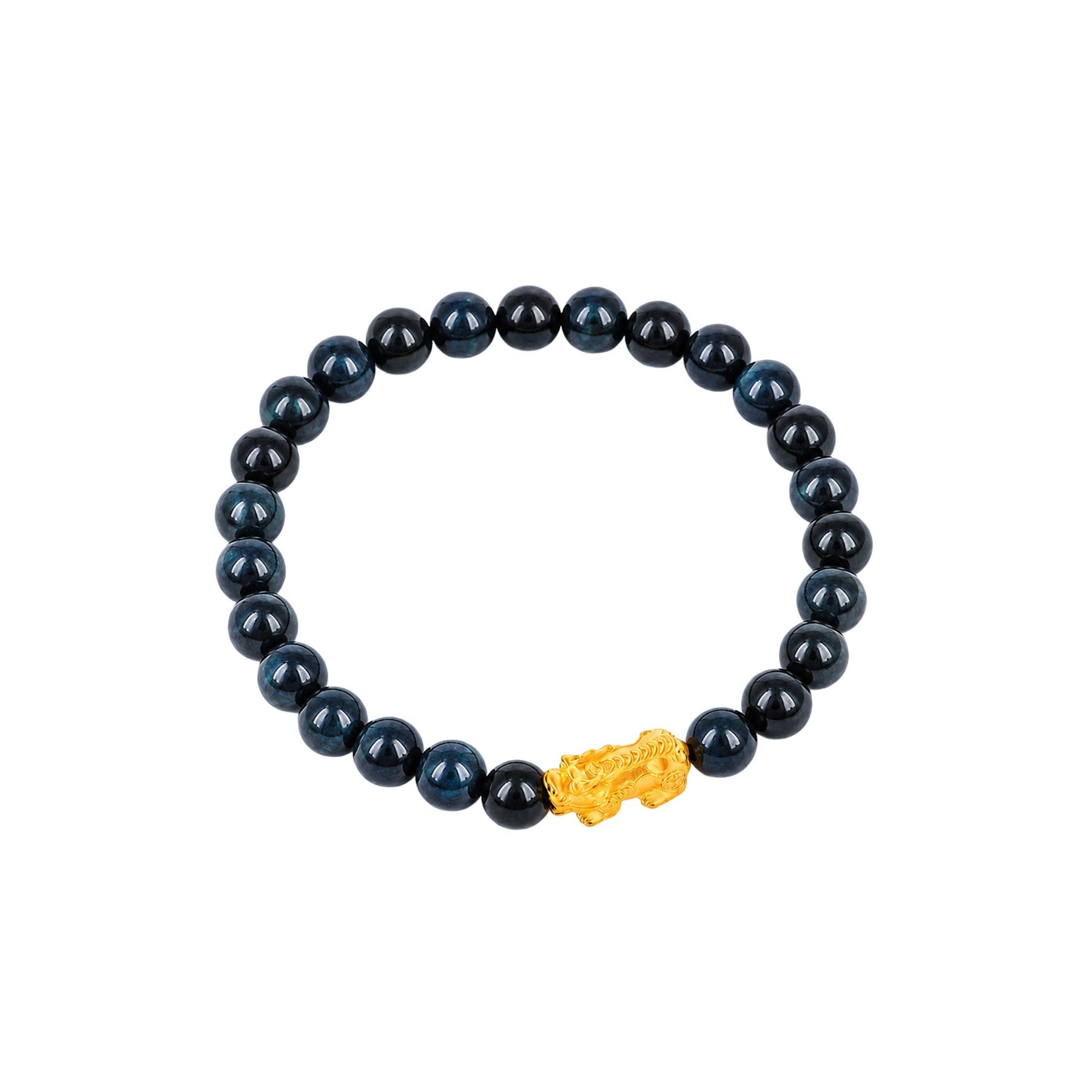 999 Gold Mini Pixiu 貔貅 with Auspicious Beads Bracelet