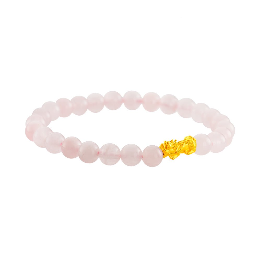 999 Gold Mini Pixiu 貔貅 with Auspicious Beads Bracelet