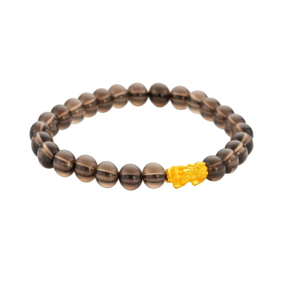 999 Gold Mini Pixiu 貔貅 with Auspicious Beads Bracelet