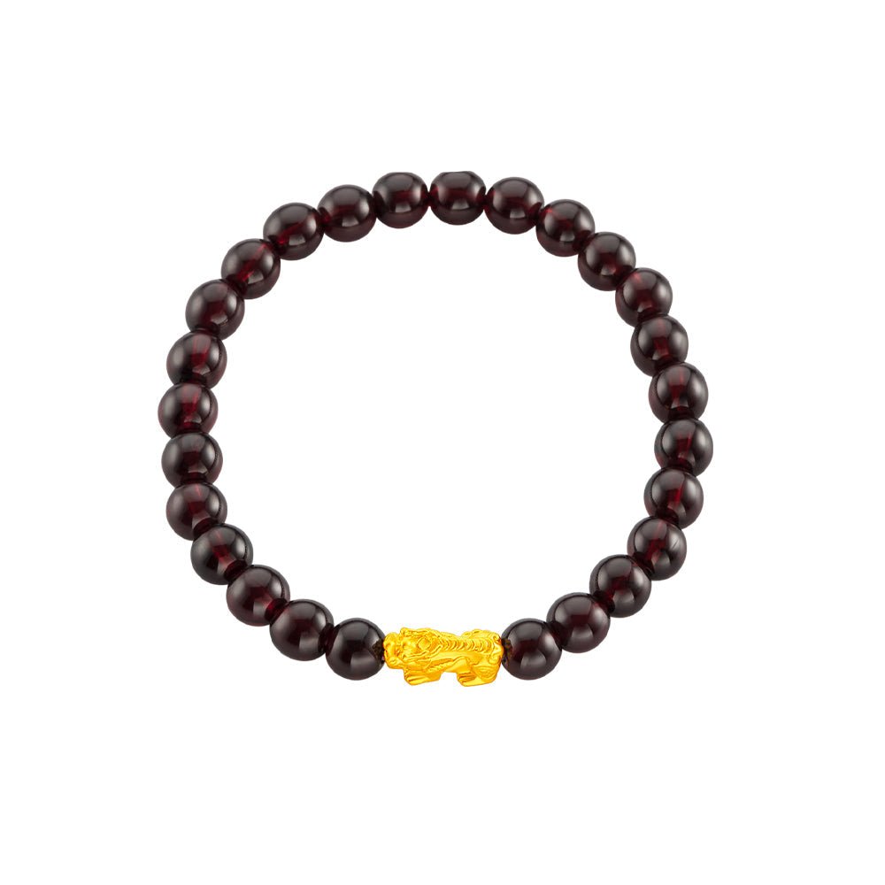 999 Gold Mini Pixiu 貔貅 with Auspicious Beads Bracelet