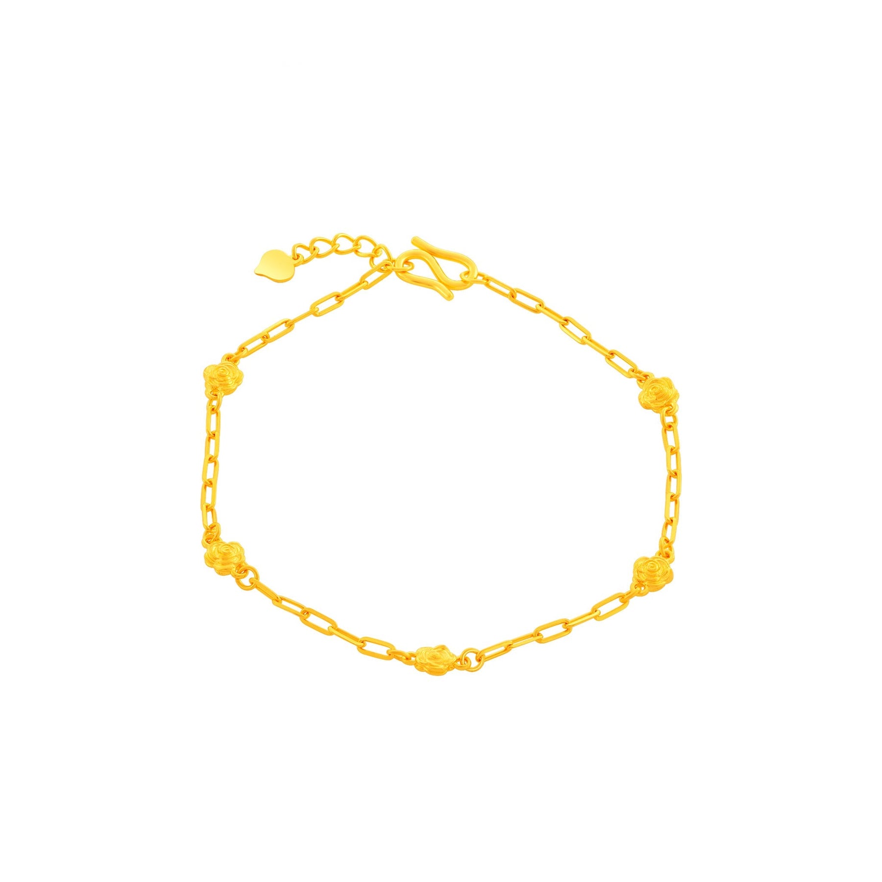 999 Gold Petite Rose Bracelet