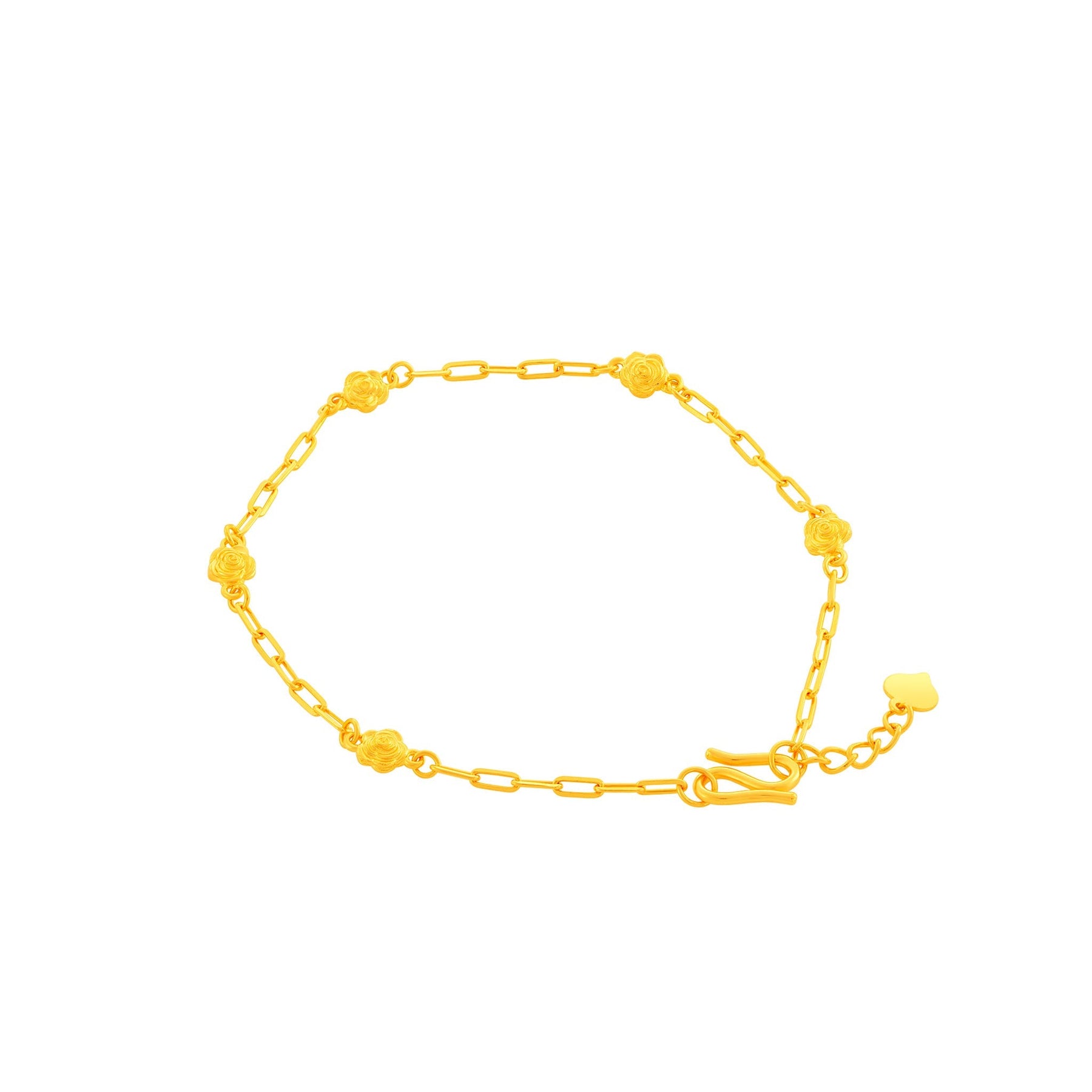 999 Gold Petite Rose Bracelet