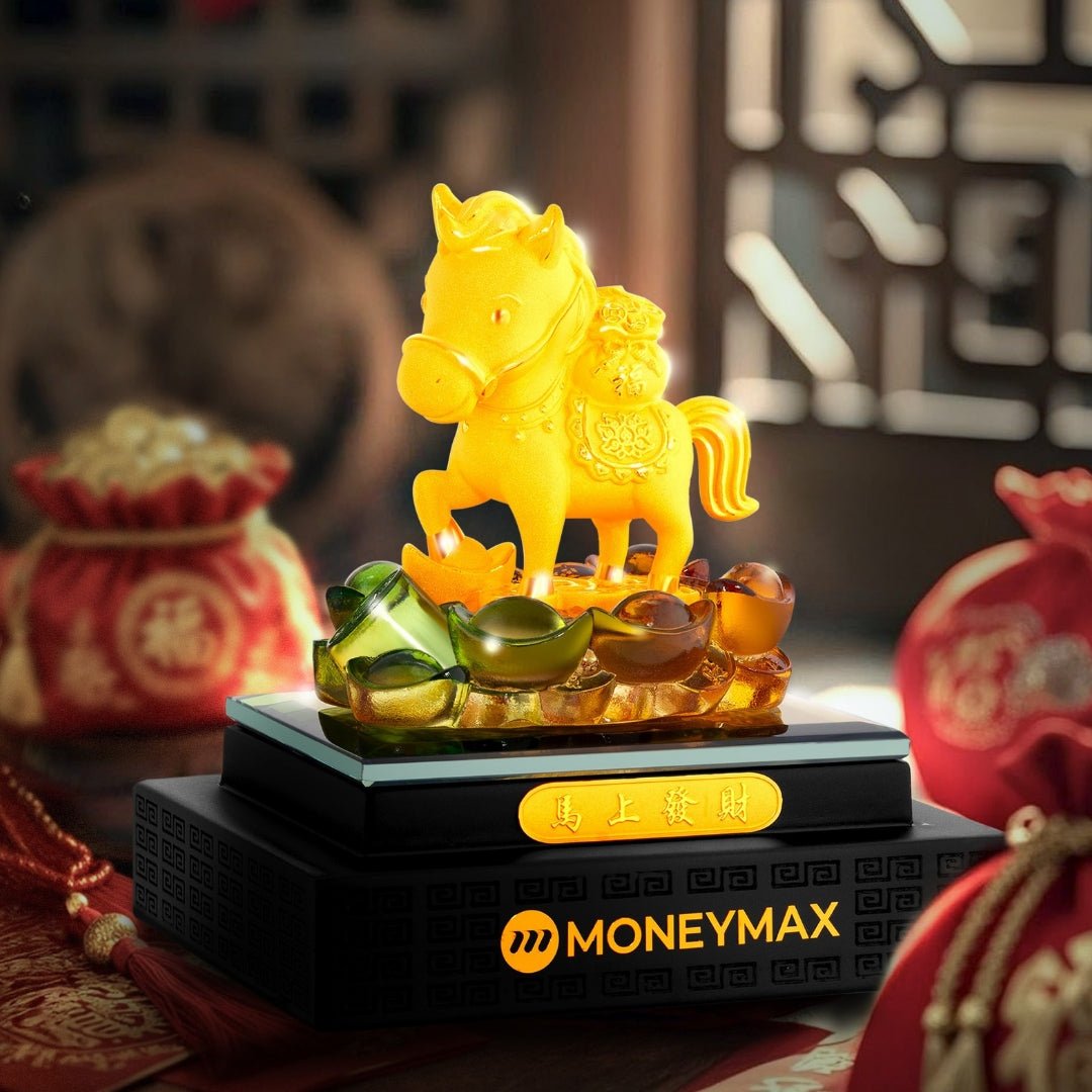 999 Gold Plated Wealth Horse Figurine