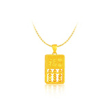 999 Gold Prosperity Ledger Abacus Pendant (日进斗金)