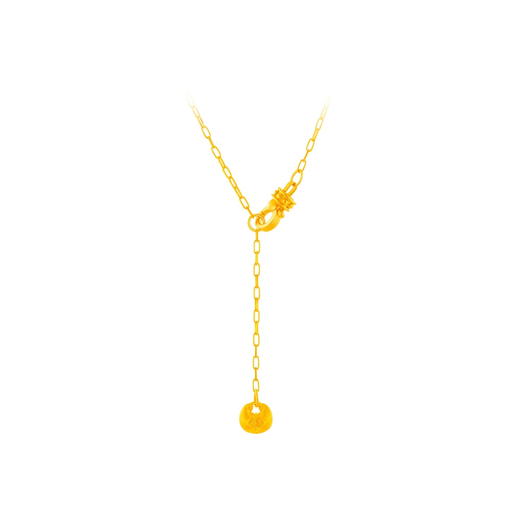 999 Gold Prosperity Lock Necklace