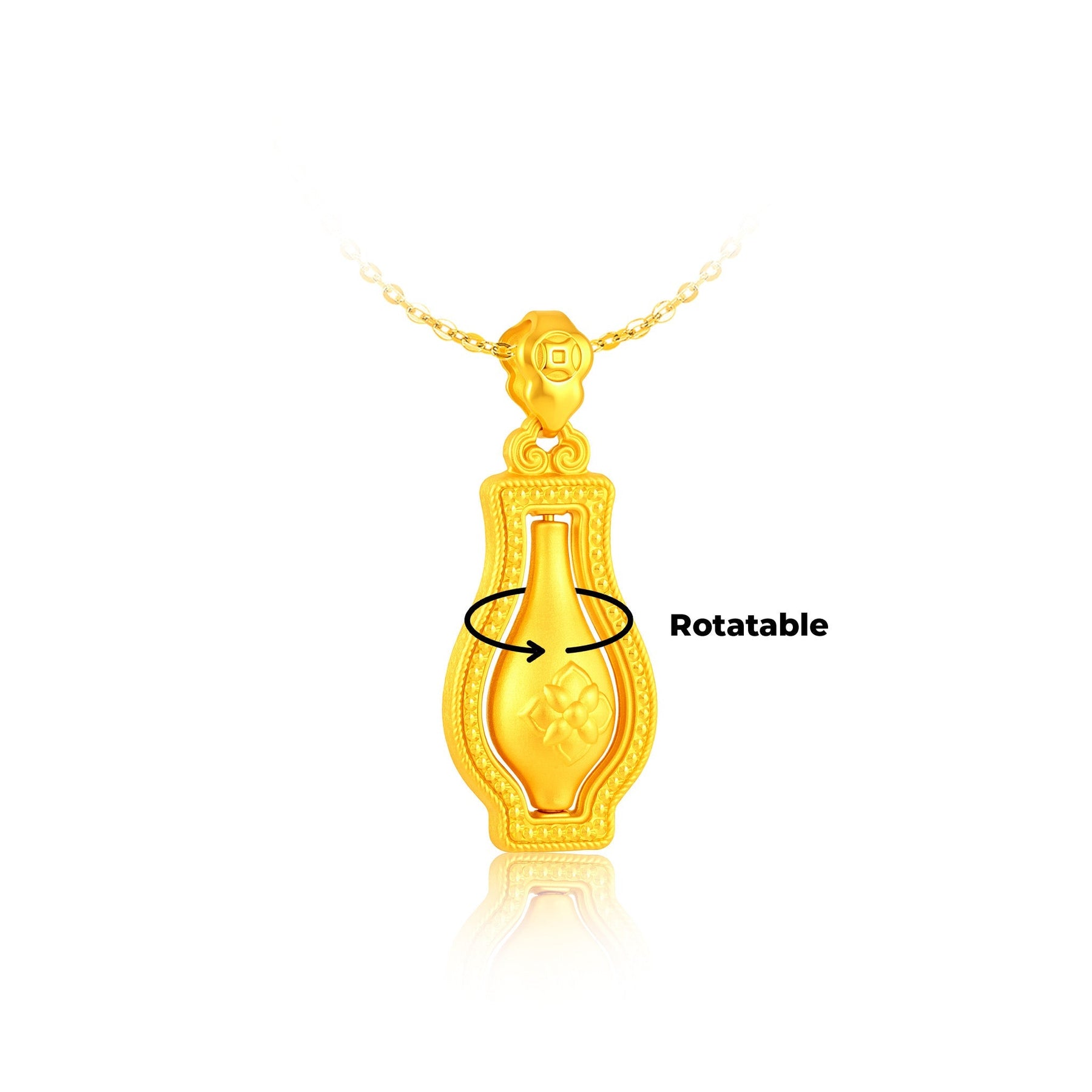 999 Gold Sacred Mercy Vase Pendant(慈悲福瓶)
