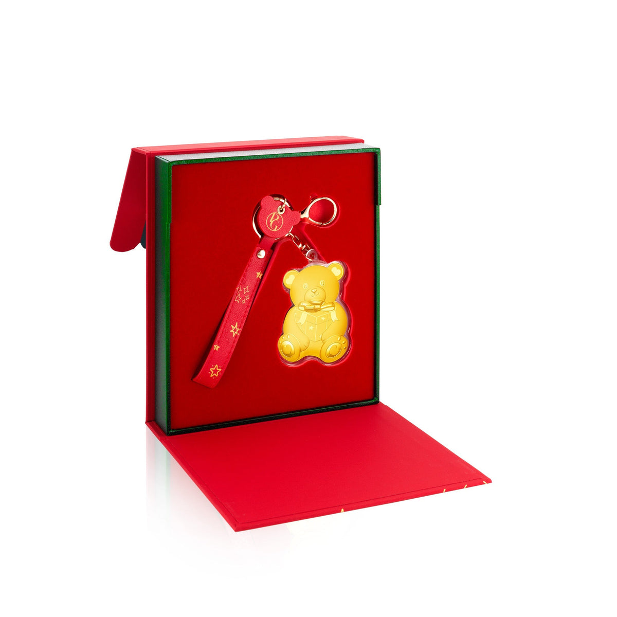 999 Gold Teddy Keychain
