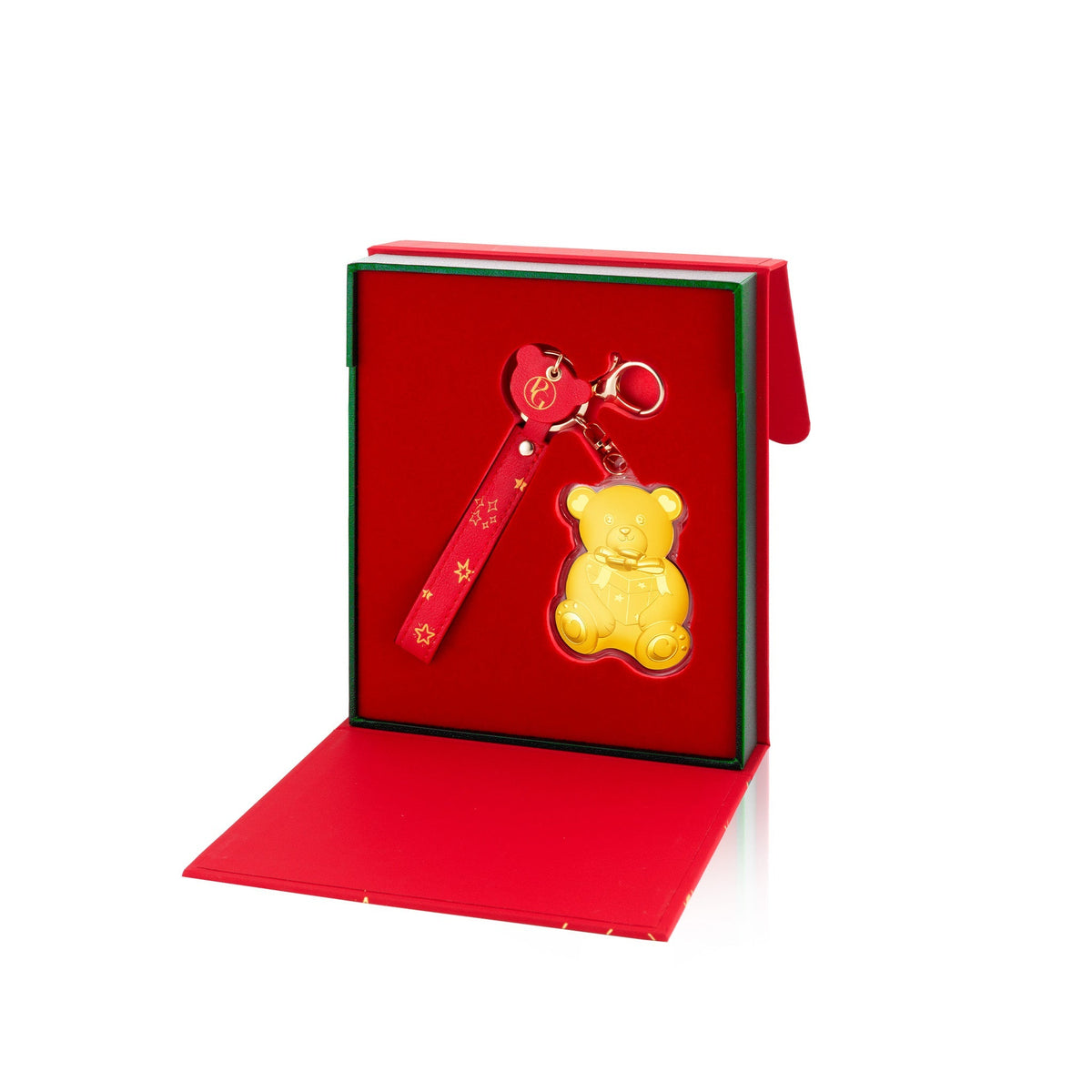 999 Gold Teddy Keychain