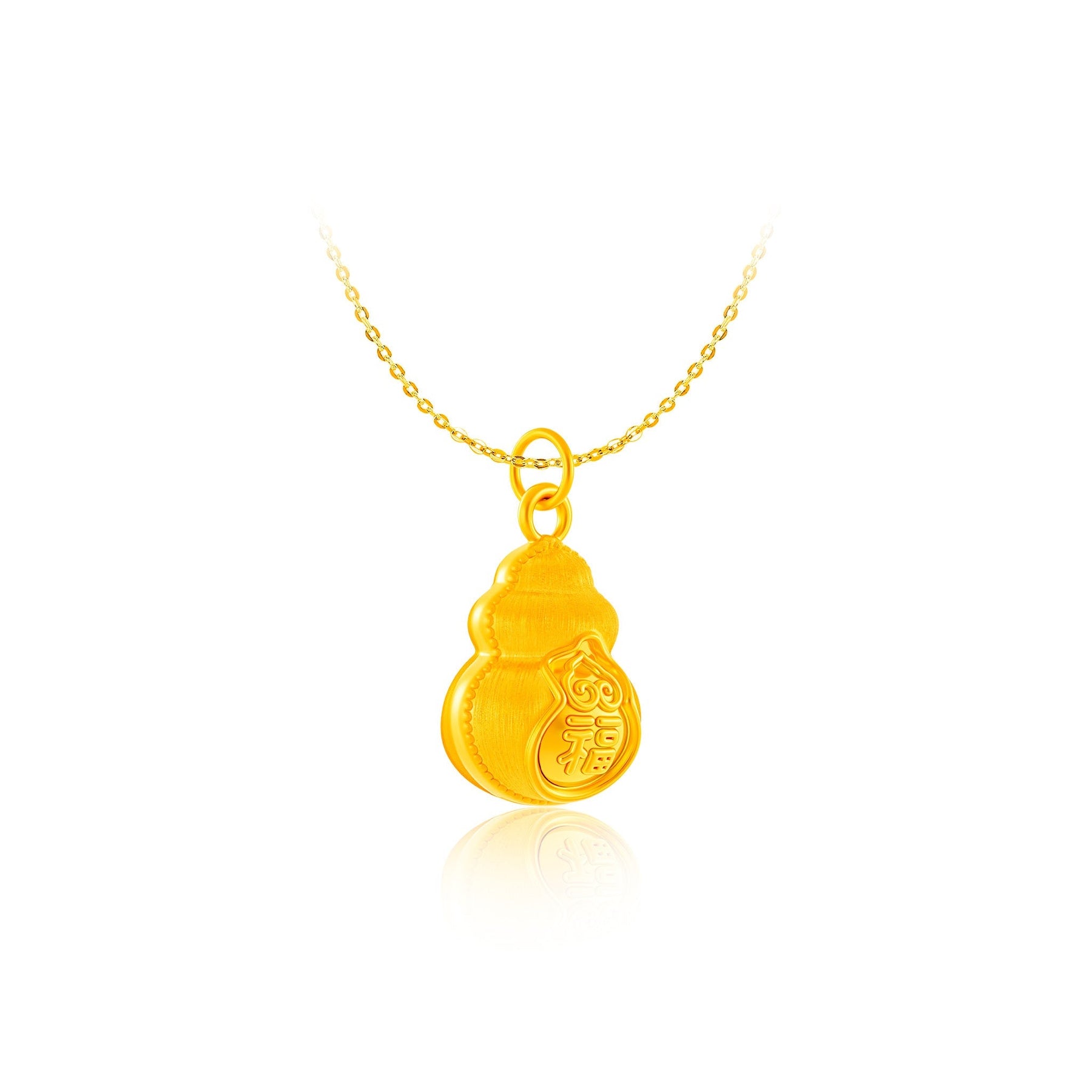 999 Gold Wealth Blessing Gourd Pendant