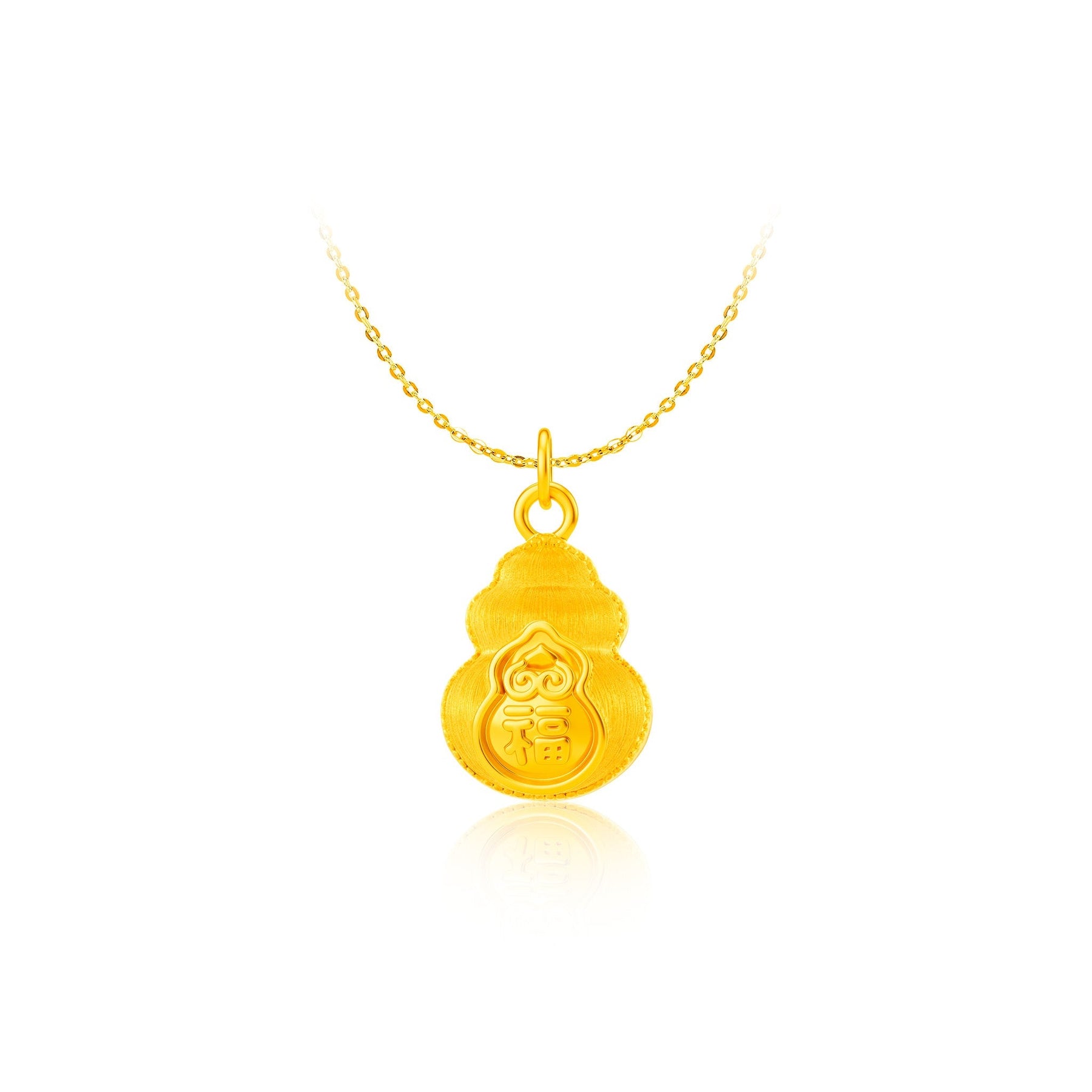 999 Gold Wealth Blessing Gourd Pendant