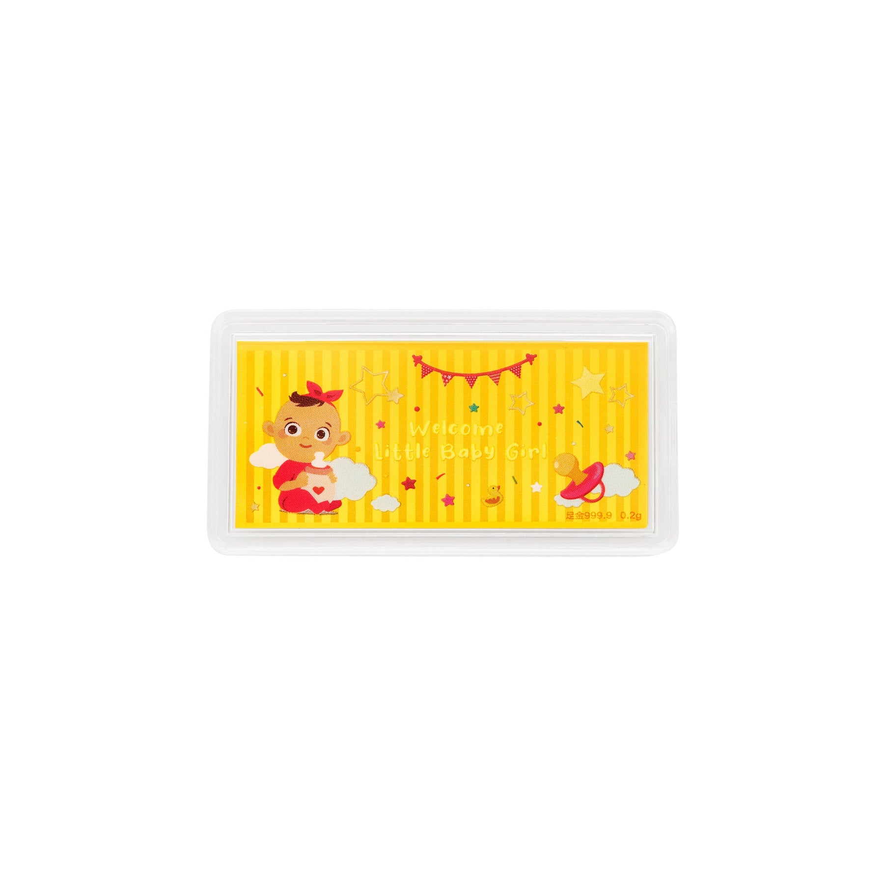 999 Gold Welcome Little Baby Gold Bar