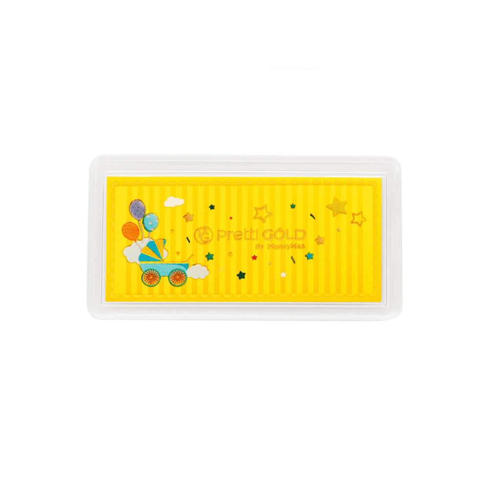 999 Gold Welcome Little Baby Gold Bar