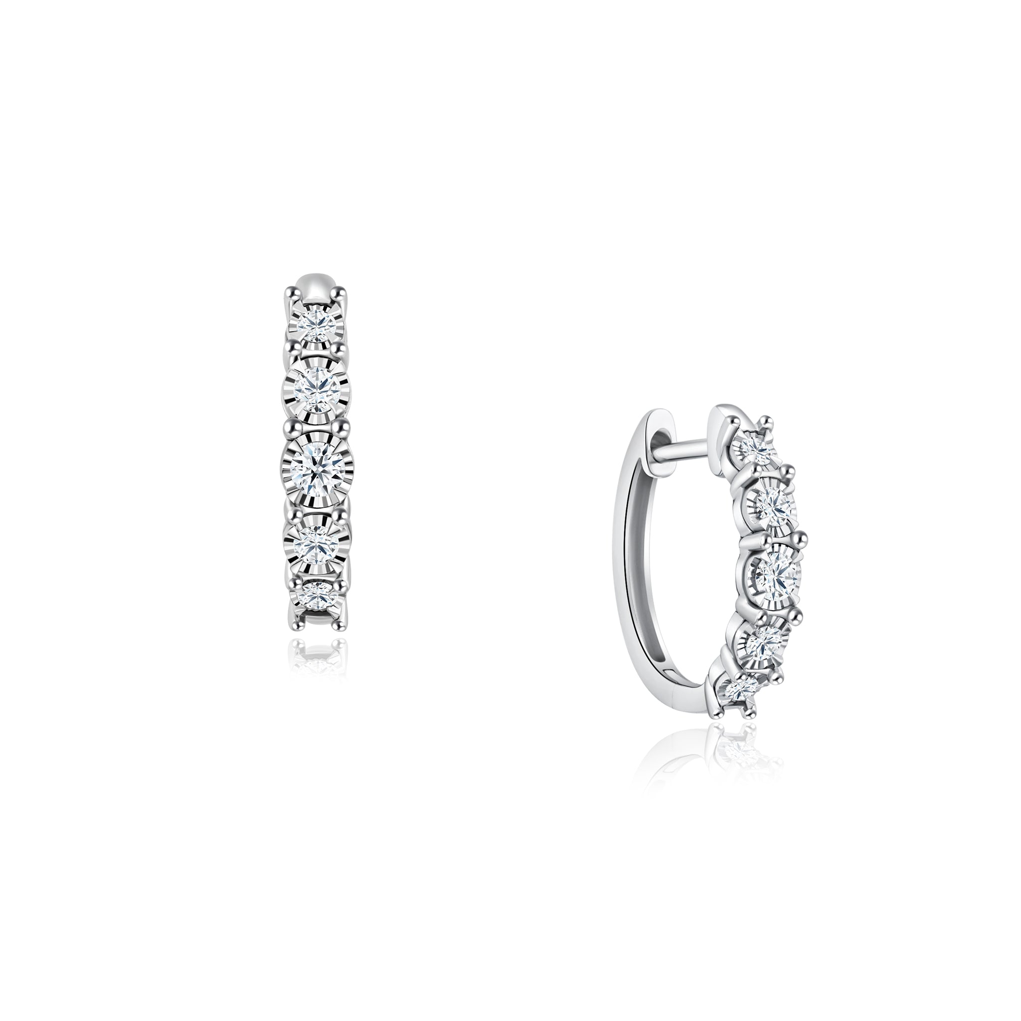 Eleganza diamond hoop earrings Outlet