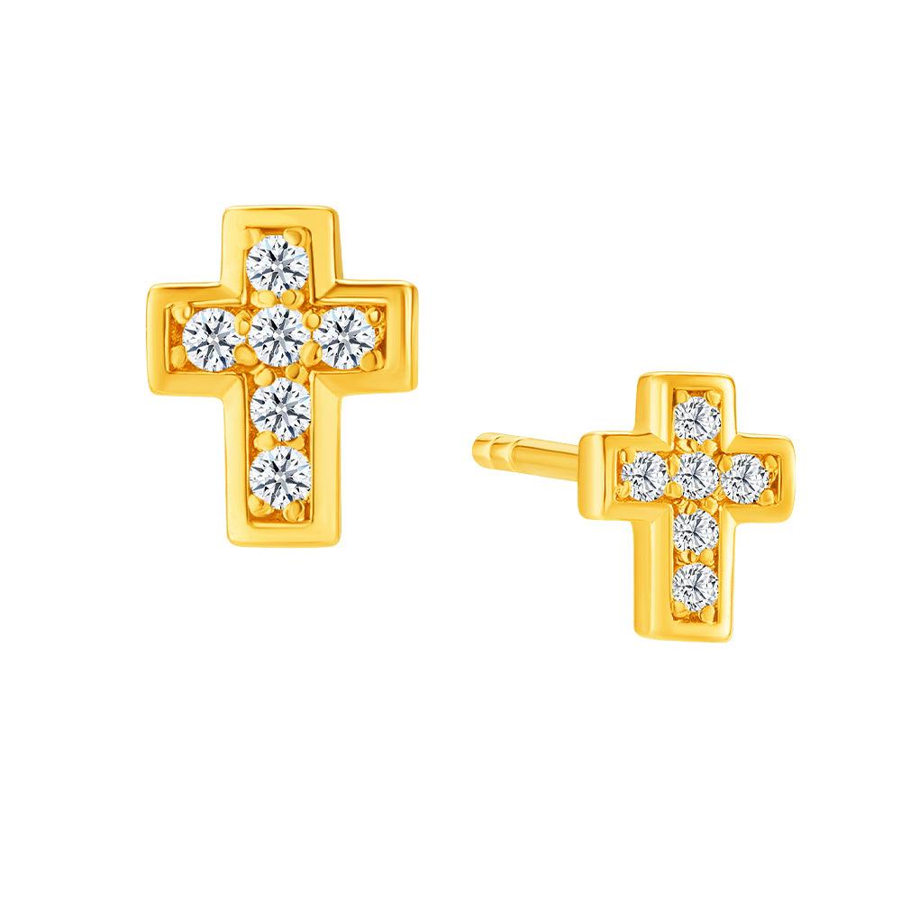 Moissanite Cross Earrings