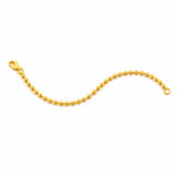 NB0086.1 916 Gold Bracelet, horizontal S-curve with two opposing bends and both clasp ends visible