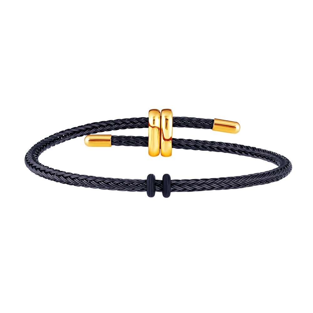 Coloured Stainless Steel Rope Charm Bracelet