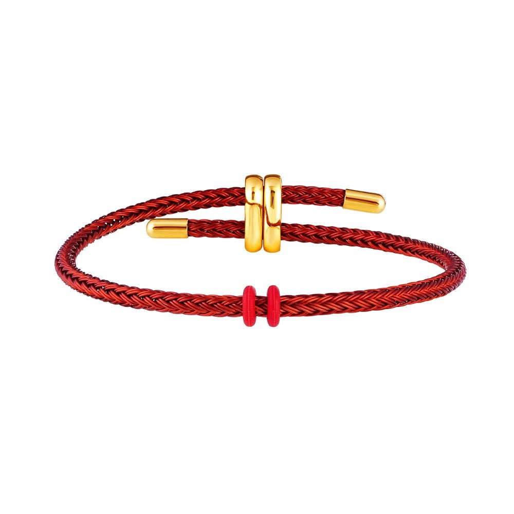 Coloured Stainless Steel Rope Charm Bracelet