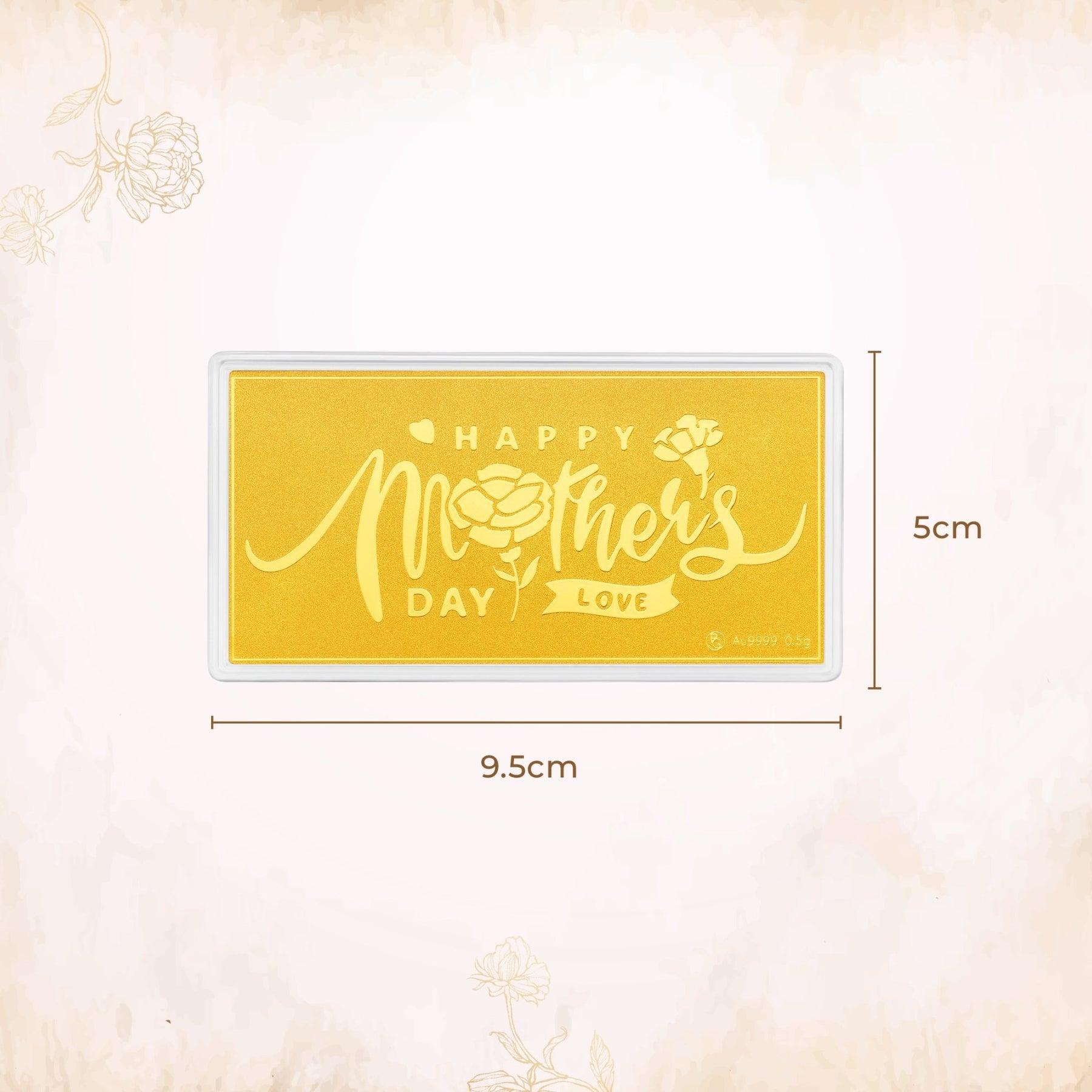 Happy Mother's Day 999 Gold Bar