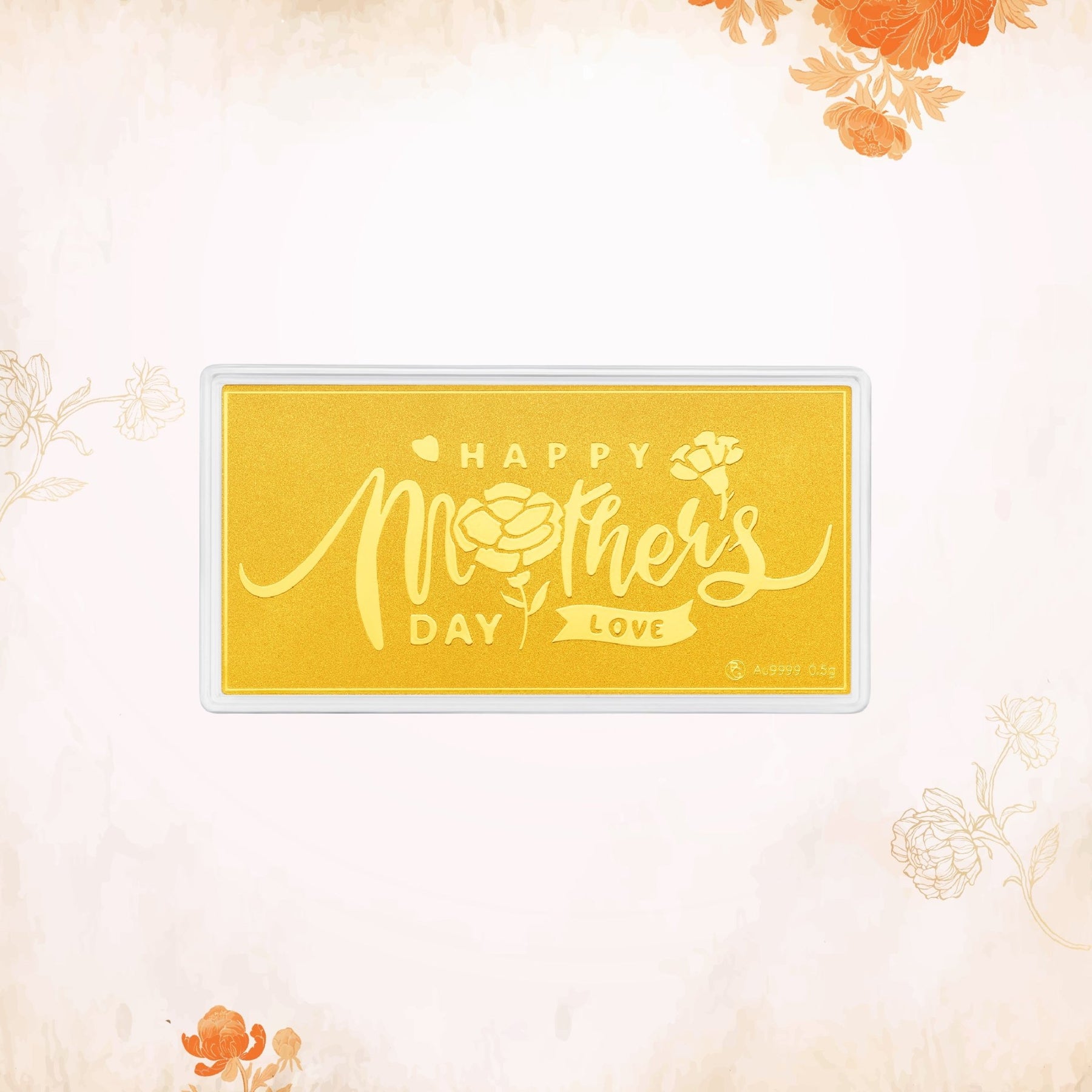 Happy Mother's Day 999 Gold Bar